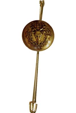 Epingle tête de Cerf Saint Hubert Bronze